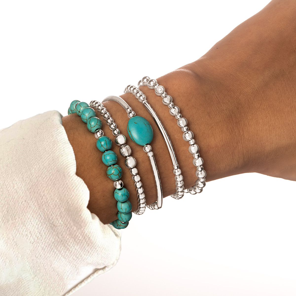 Stretch-Armbänder in Mintgrün