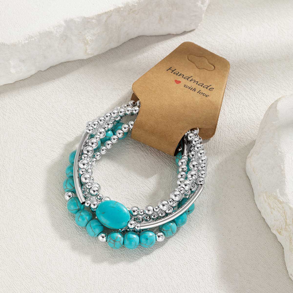 Stretch-Armbänder in Mintgrün