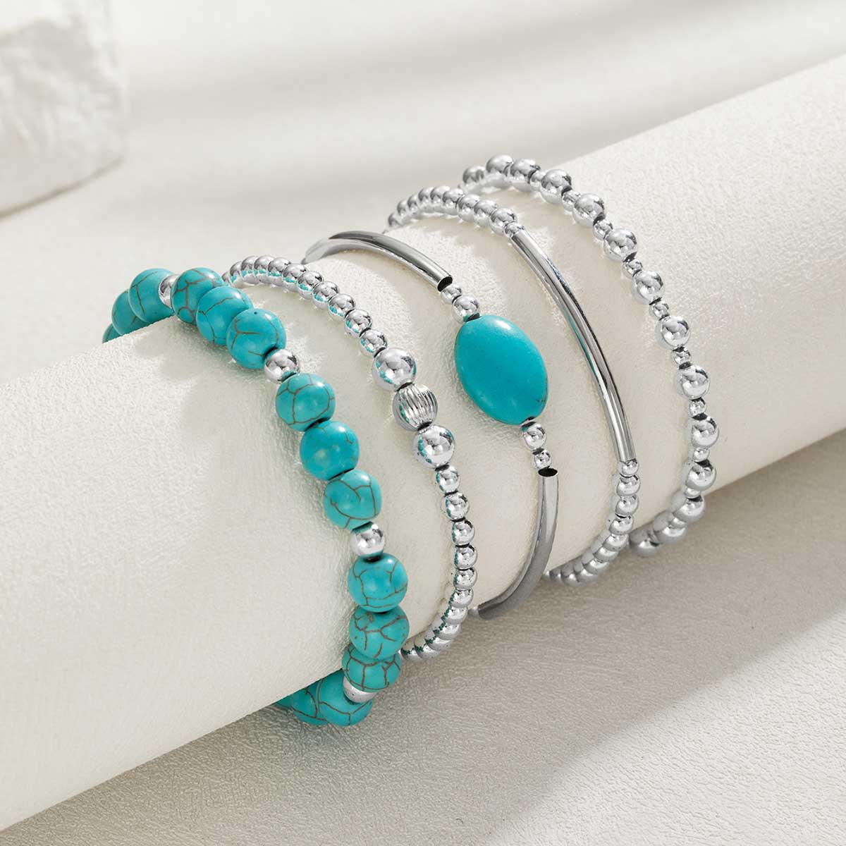 Stretch-Armbänder in Mintgrün