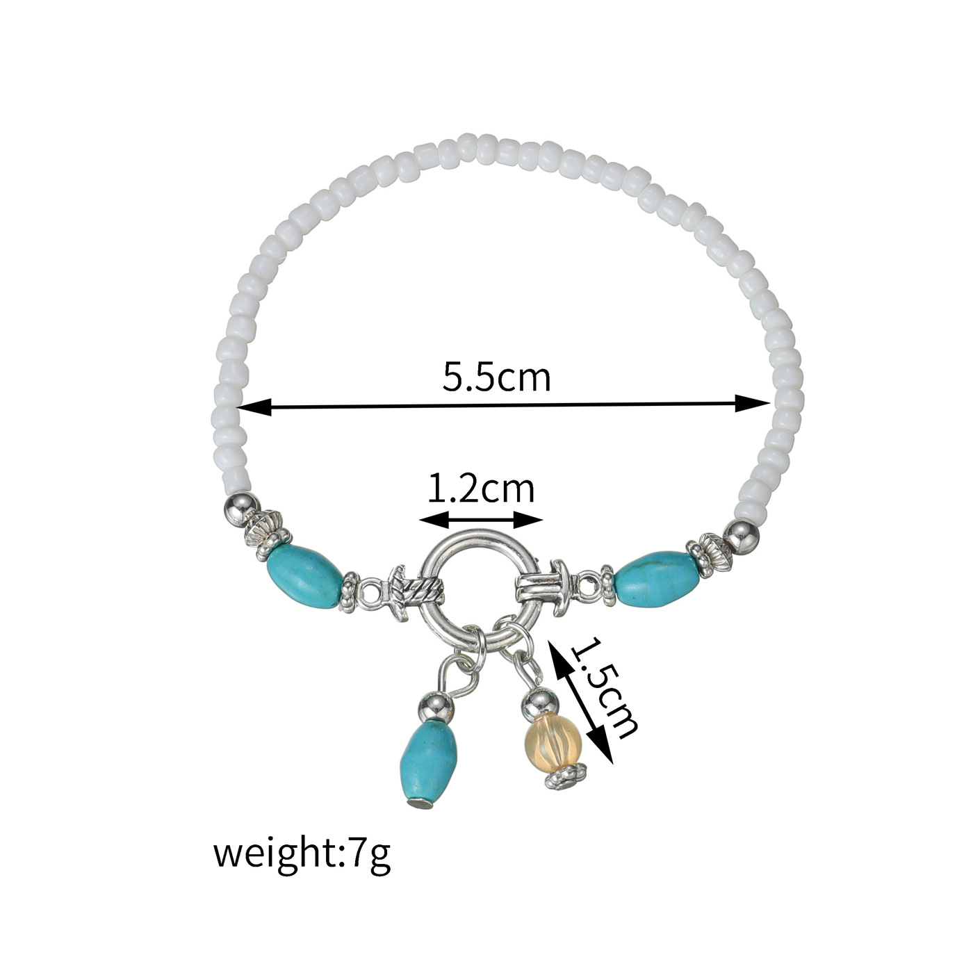 Mint Green jewelry,Polyresin Detail Mint Green Color Bracelet