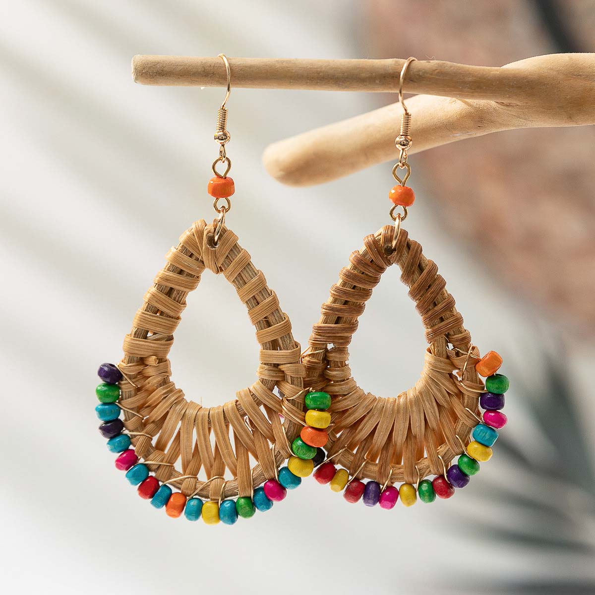 Multi Color jewelry,Geometric jewelry,Droplet Design Multi Color Bohemian Earrings