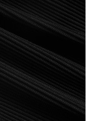 Black swimwear,Contrast Color swimwear,ROTITA Contrast Binding Black Patchwork Tankini Set