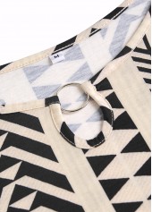 Light Camel dresses,Black dresses,Striped dresses,Geometric dresses,Everyday dresses,Casual dresses,ROTITA Circular Ring Striped Light Camel A Line Sleeveless Dress