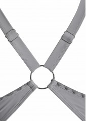 Light Grey swimwear,Tribal swimwear,ROTITA Patchwork Light Grey Tribal Print One Piece Swimwear