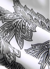 Light Grey swimwear,Tribal swimwear,ROTITA Patchwork Light Grey Tribal Print One Piece Swimwear