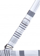 Grey swimwear,Striped swimwear,Geometric swimwear,ROTITA Criss Cross Grey Striped Tankini Set