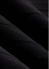 Black swimwear,Plain Color swimwear,ROTITA Lace Black Patchwork Bikini Set With Matching Cover Up