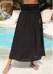 Black swimwear,Plain Color swimwear,Black Color Tie Design Cover Up