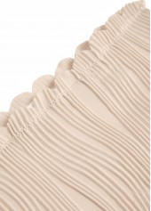 Beige swimwear,Plain Color swimwear,ROTITA Tie Beige High Waisted Bikini Set