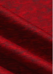 Red plus size,Heart plus size,Animal Print plus size,ROTITA Plus Size Patchwork Red Heart Print T Shirt