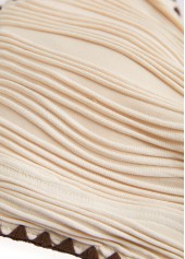 Light Camel swimwear,Plain Color swimwear,ROTITA V-Neck Ruched Light Camel Bikini Set