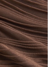 Light Camel swimwear,Plain Color swimwear,ROTITA V-Neck Ruched Light Camel Bikini Set