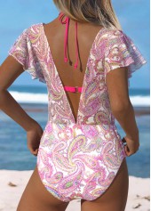 Hot Pink swimwear,Paisley swimwear,ROTITA Tie Hot Pink One Piece Swimwear and Bra