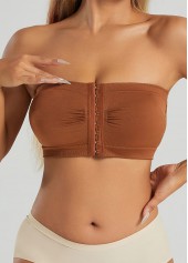 Adjustable Design Bandeau Terracotta Color Bra