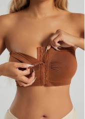 Terracotta intimates,Plain Color intimates,Adjustable Design Bandeau Terracotta Color Bra