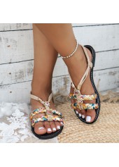 Light Camel shoes,Tribal shoes,Tribal Print Light Camel Falt Open Toe