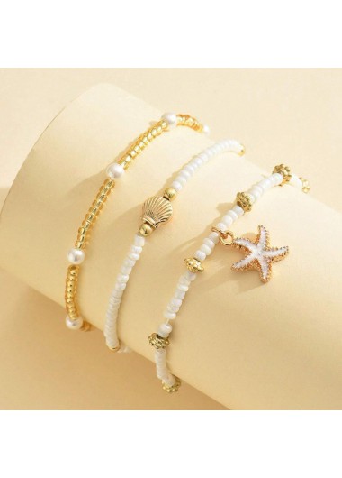 Golden jewelry,Star Golden Color Seed Beads Anklets