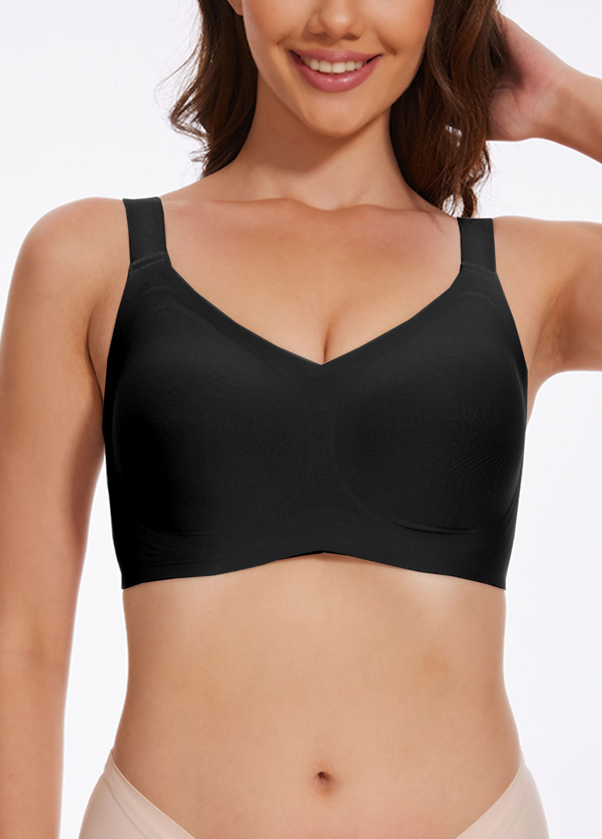 Black intimates,Other intimates,Black Color Square Neck Design Bra