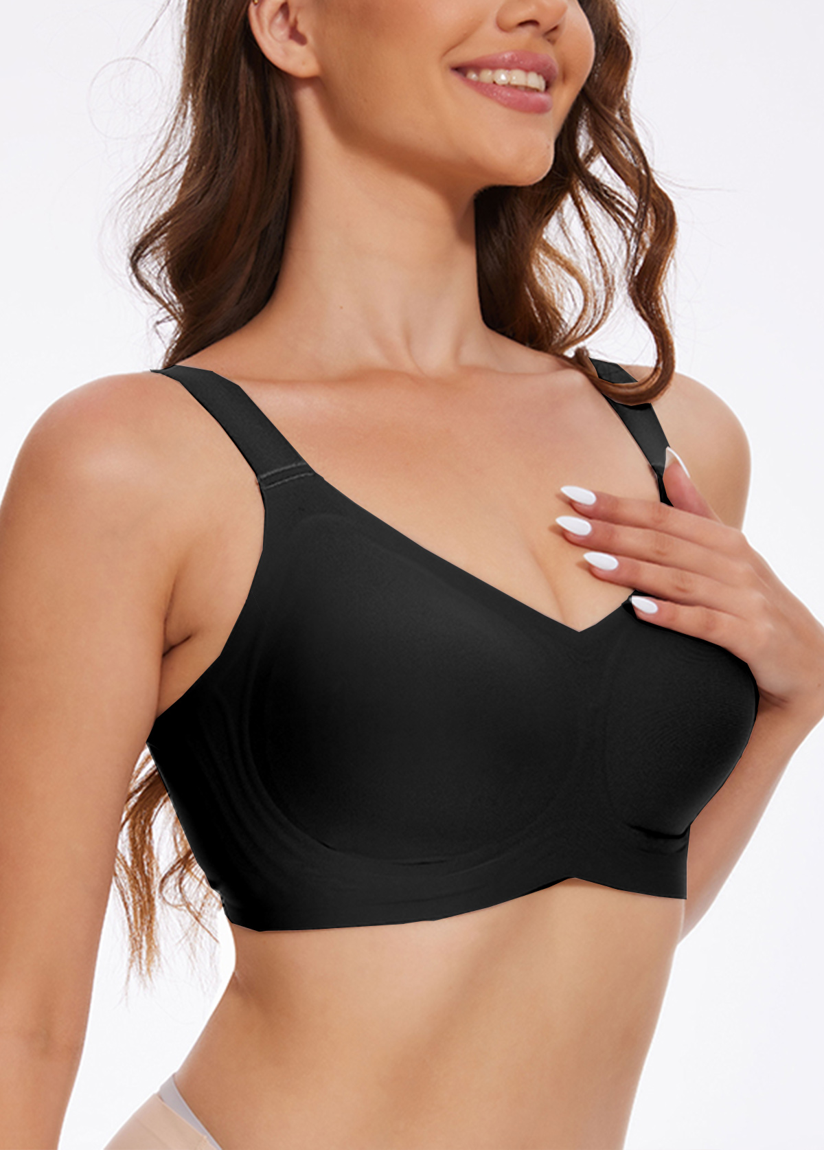 Black intimates,Other intimates,Black Color Square Neck Design Bra
