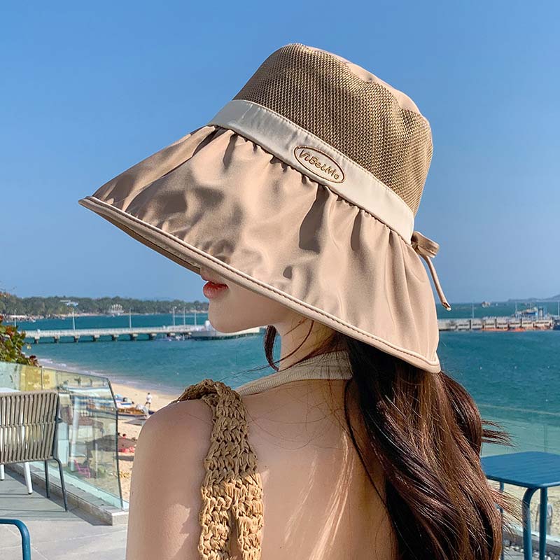 Light Camel accessories,Contrast Color accessories,Light Camel Polyester Material Bucket Hat