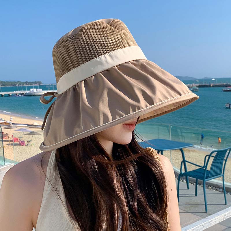 Light Camel accessories,Contrast Color accessories,Light Camel Polyester Material Bucket Hat