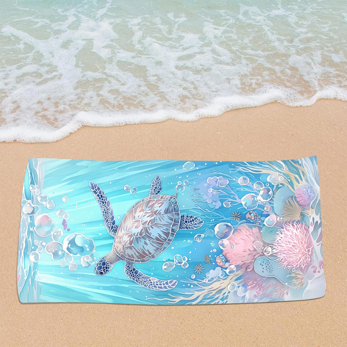 Mint Green accessories,Animal Print accessories,Marine Life Print Mint Green Beach Blanket