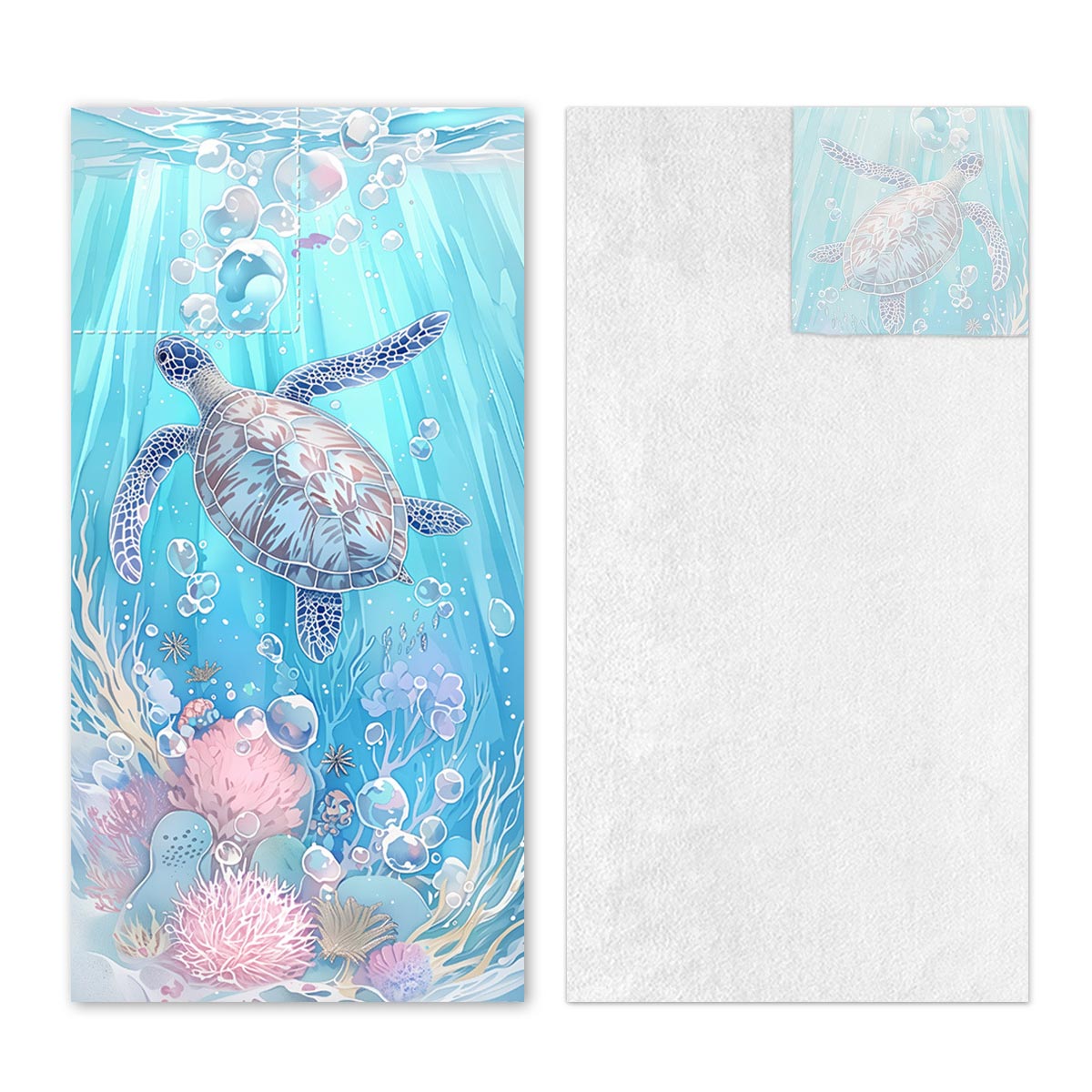 Mint Green accessories,Animal Print accessories,Marine Life Print Mint Green Beach Blanket