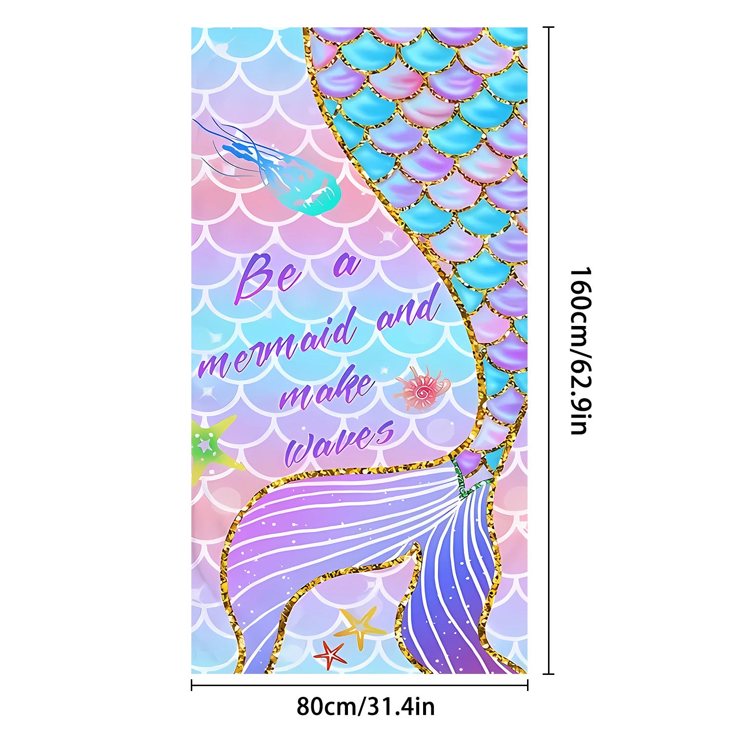 Marine Life Print Light Purple Beach Blanket
