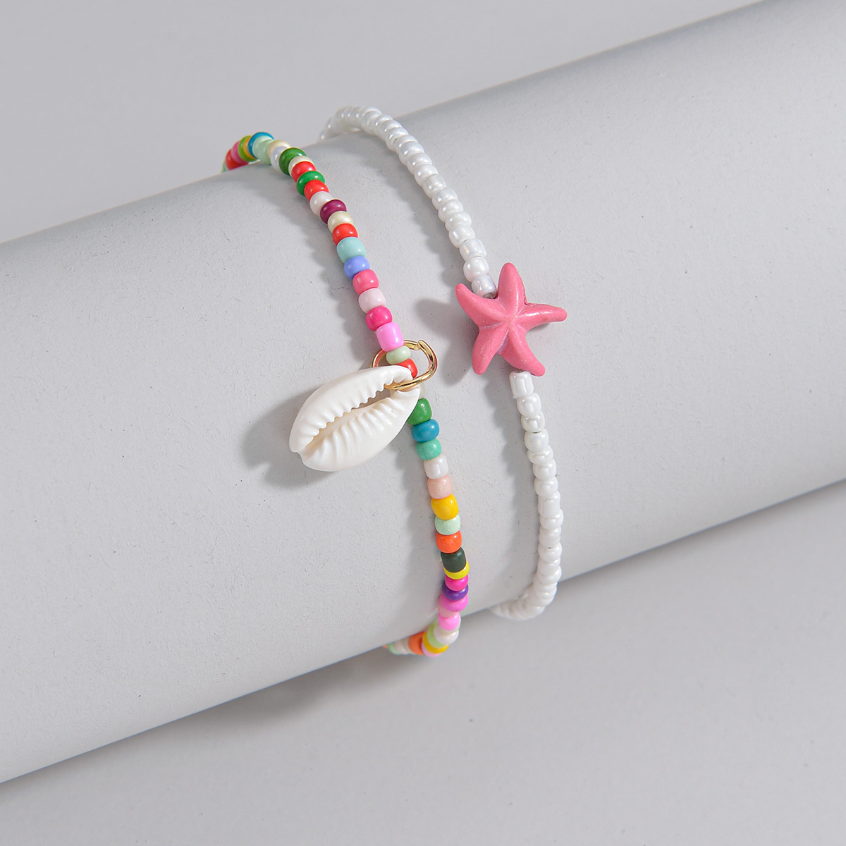 Multi Color jewelry,Shell Multi Color Seed Beads Anklets