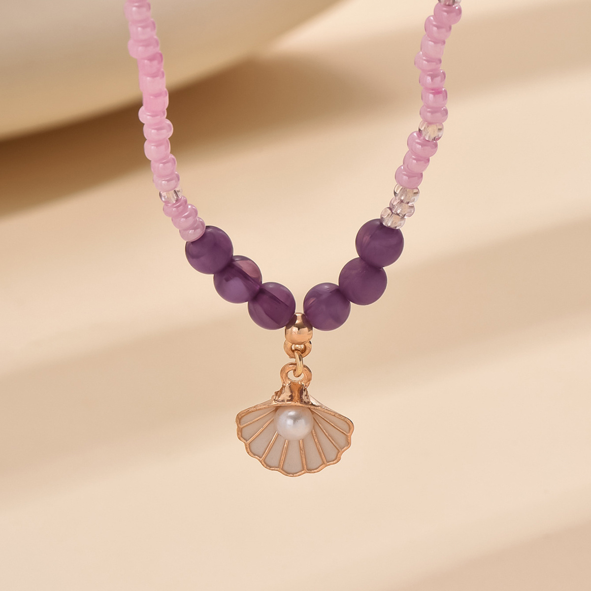 Light Purple jewelry,Other jewelry,Shell Light Purple Seed Beads Anklet