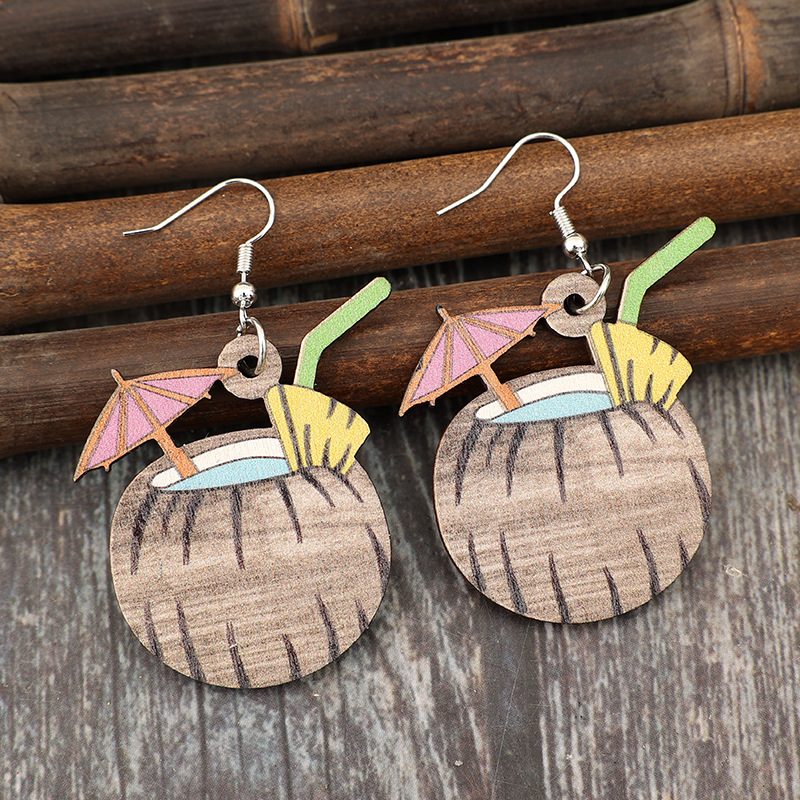 Light Camel jewelry,Other jewelry,Light Camel Wood Coconut Milk Earrings