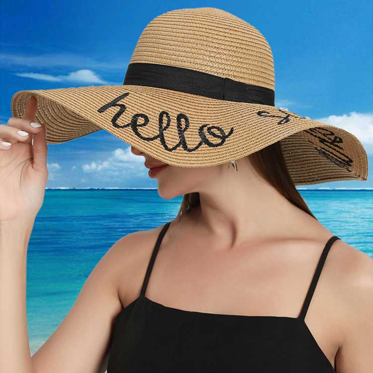 Light Camel accessories,Letter accessories,Letter Print Light Camel Visor Hat