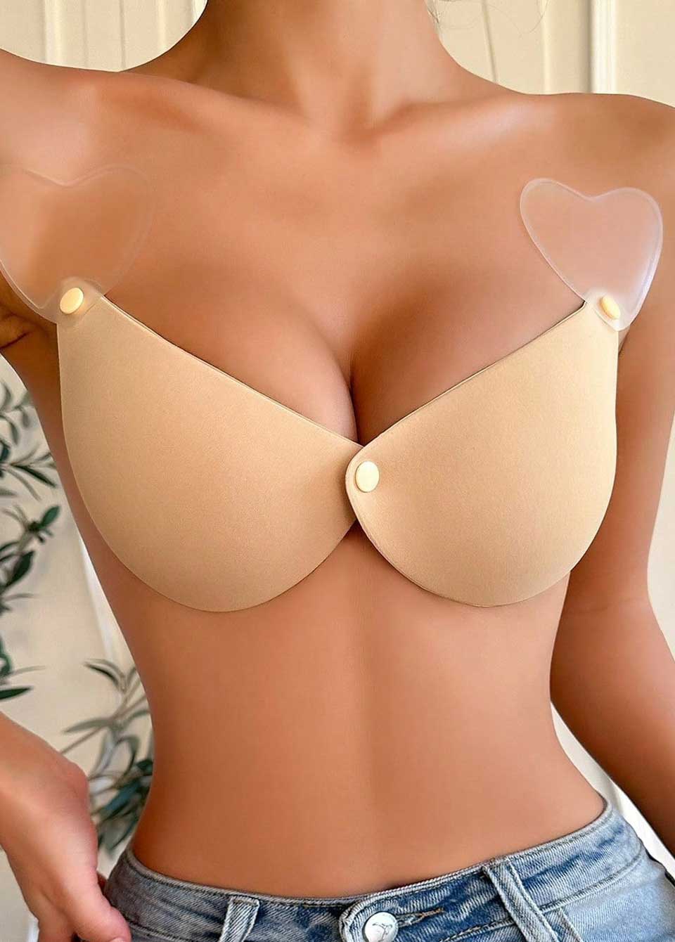 Skin Color intimates,Plain Color intimates,Strapless Skin Color Nubra Pack Set