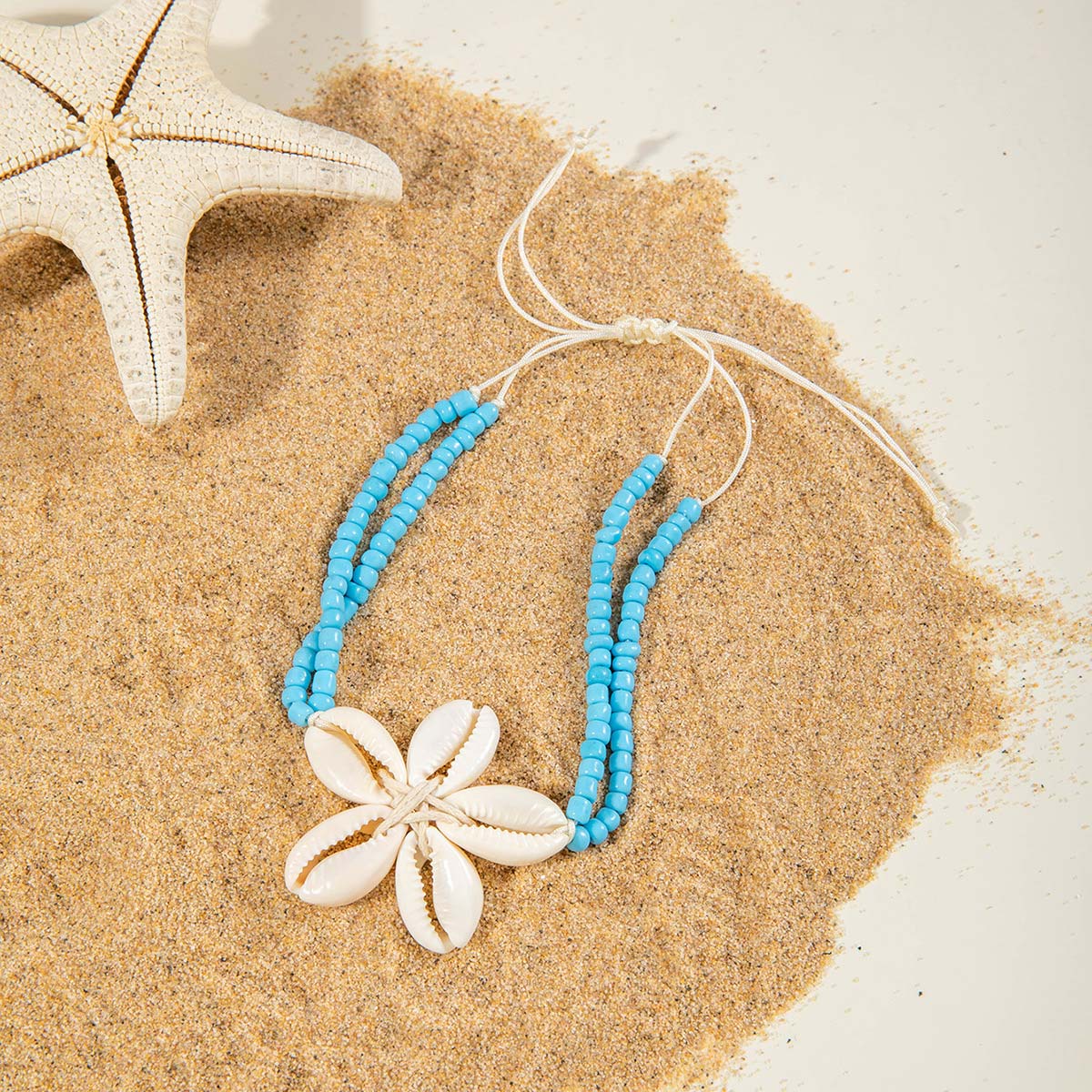 Mint Green jewelry,Shell Mint Green Seed Beads Anklet