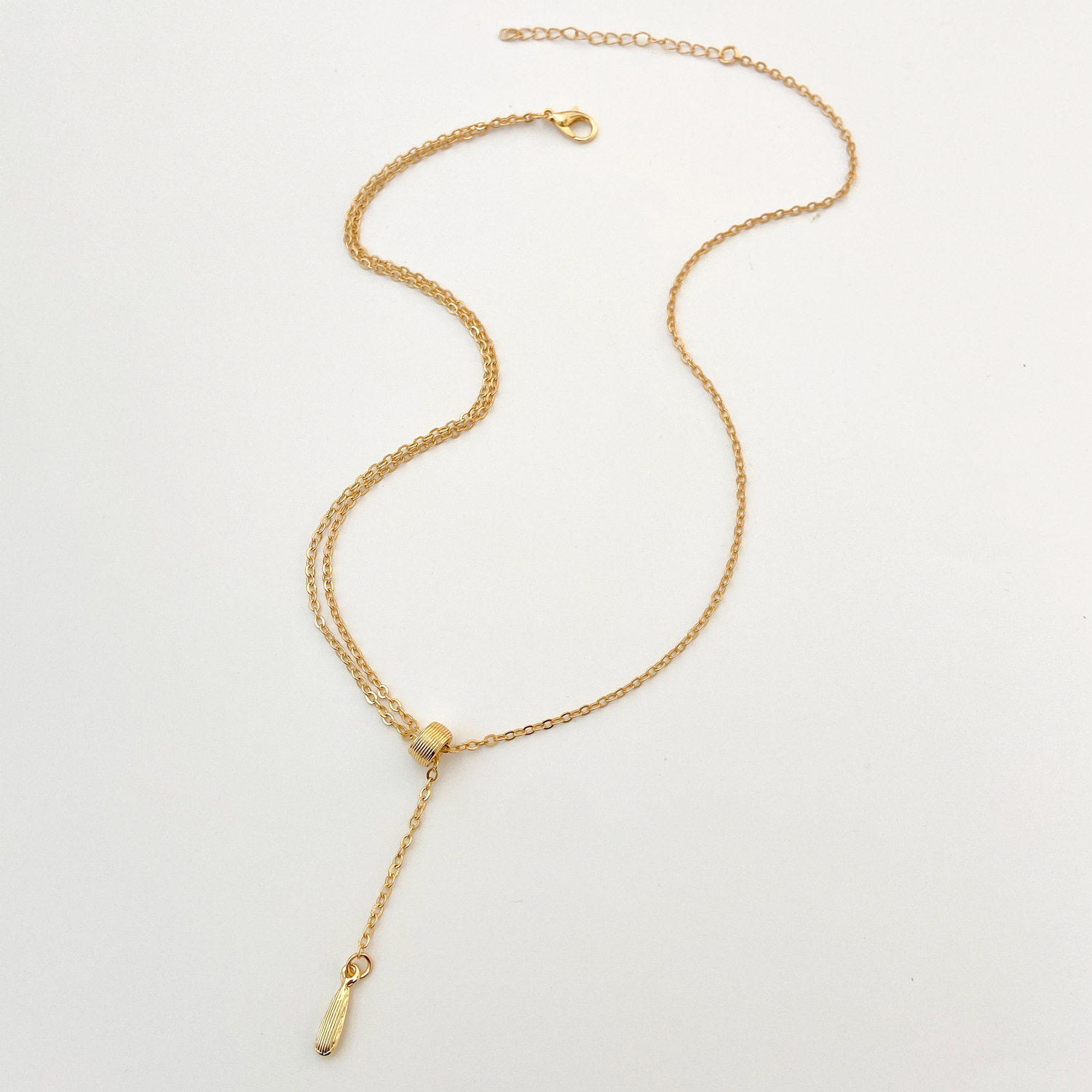 Golden jewelry,Golden Color Alloy Detail Round Necklace