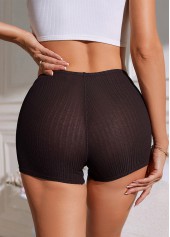 Dark Coffee intimates,Plain Color intimates,Dark Coffee High Waisted Breathable Panty