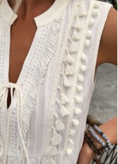 Beige tops,Plain Color tops,ROTITA Beige V Neck Sleeveless Tank Top