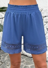 Denim Blue bottoms,Plain Color bottoms,Denim Blue High Waisted Cover Up