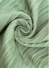 Green bottoms,Plain Color bottoms,Green Elastic Waist Mid Waisted Shorts