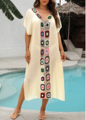 cache-cache en patchwork de couleur beige