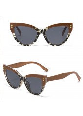 Light Coffee accessories,Light Coffee Color Leopard Cat Eye Sunglasses