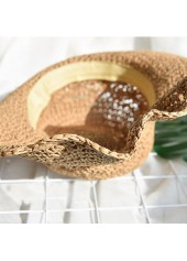 Light Camel accessories,Plain Color accessories,Woven Design Light Camel Color Visor Hat