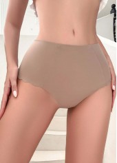 Light Coffee intimates,Seamless Design Light Coffee Mid Waisted Panty