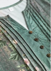 Sage Green plus size,Plants plus size,ROTITA Plus Size Tuck Stitch Sage Green T Shirt