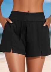 short de bain taille moyenne de couleur noire Rotita