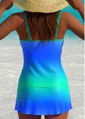 Blue swimwear,Ombre swimwear,ROTITA Blue Ombre High Waisted Tankini Set