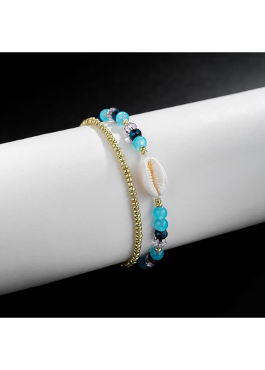 Mint Green jewelry,Shell Mint Green Polyresin Detail Anklets