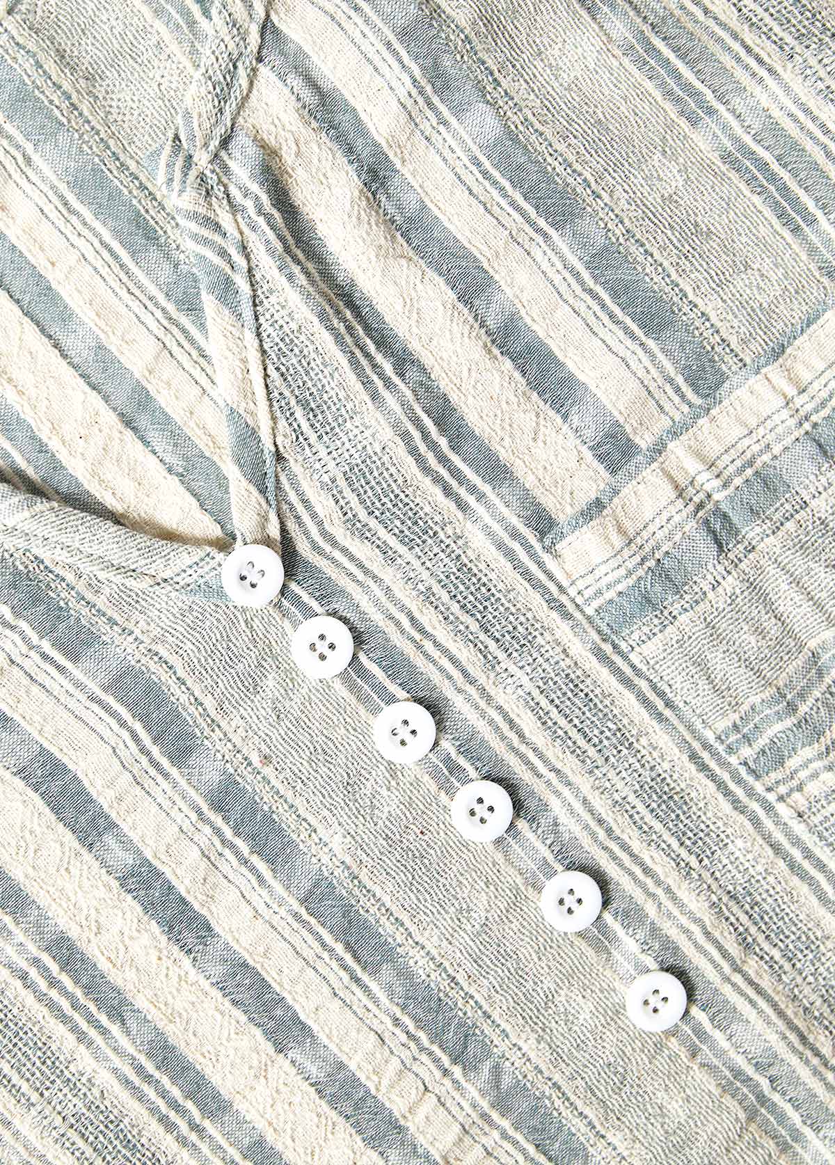 Light Green plus size,Striped plus size,Geometric plus size,ROTITA Split Striped Light Green Short Sleeve Blouse