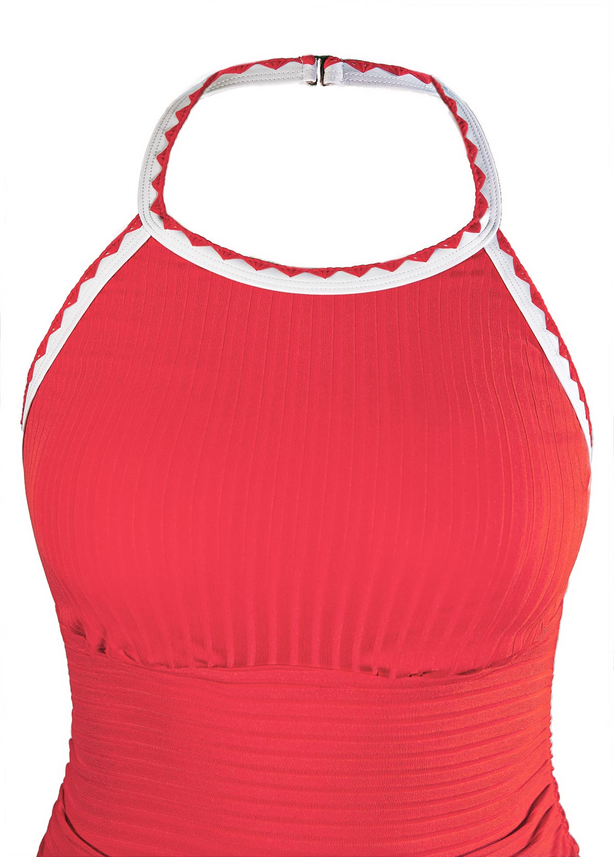 Coral swimwear,Animal Print swimwear,ROTITA Contrast Binding Coral Marine Life Print Tankini Set