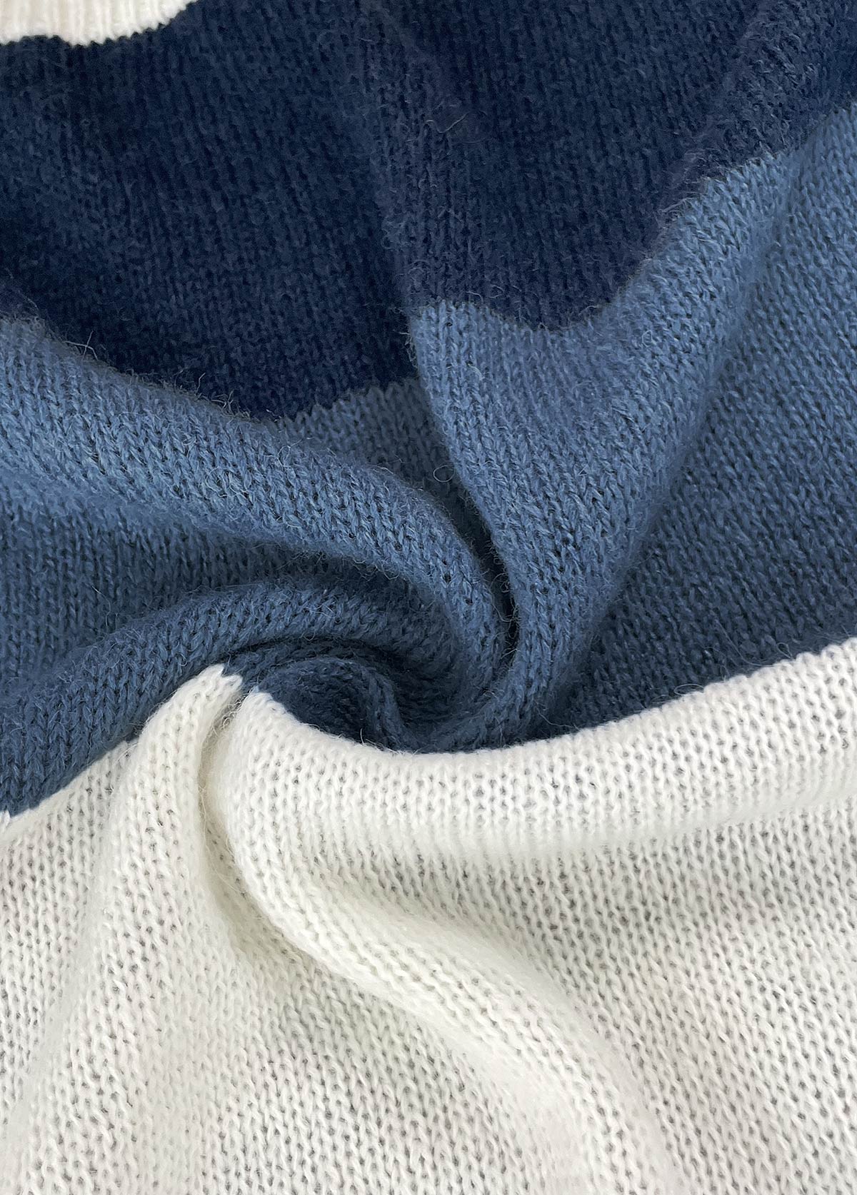 Blue tops,Contrast Color tops,Patchwork Design Blue Long Sleeve Cardigan